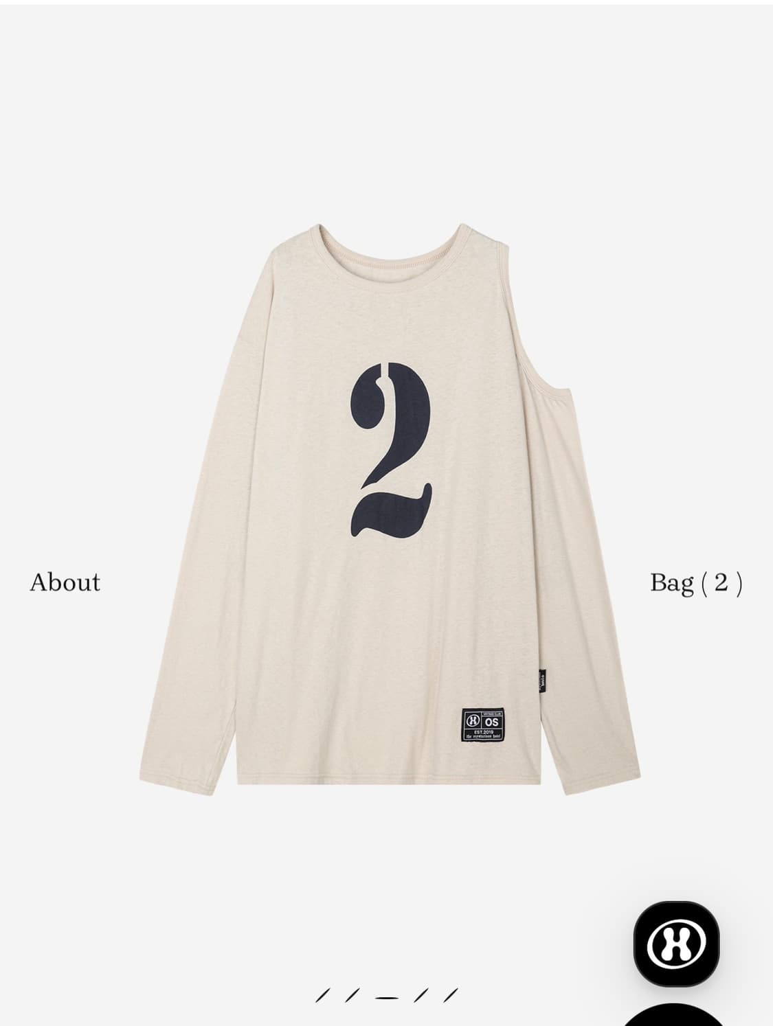미스테리어스호텔 222 HOLE SLEEVE 아이보리 상품이미지1
