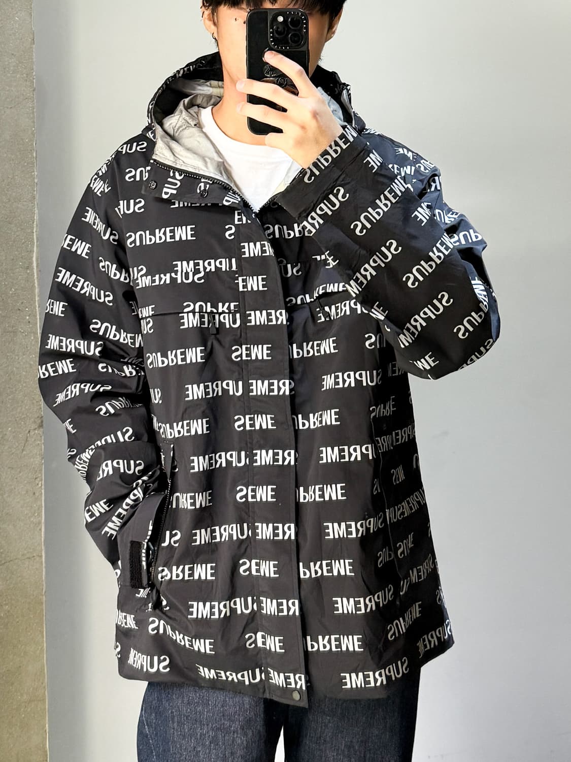 슈프림 16FW 리플렉티브 리핏 테이프 심 자켓 상품이미지2