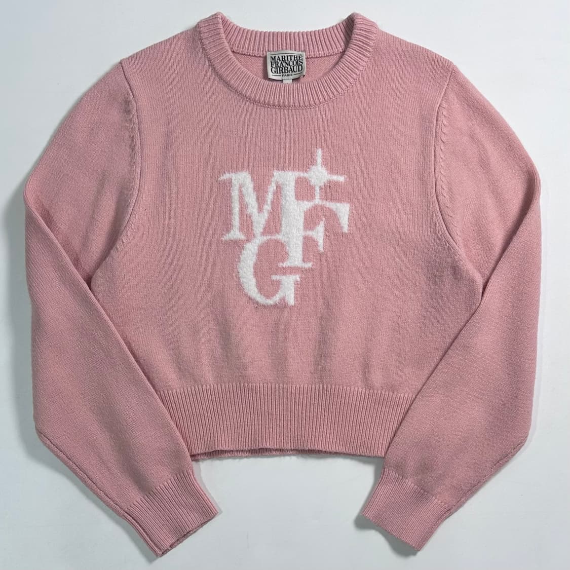 마리데프랑소와저버 핑크 크롭 니트 상품이미지1