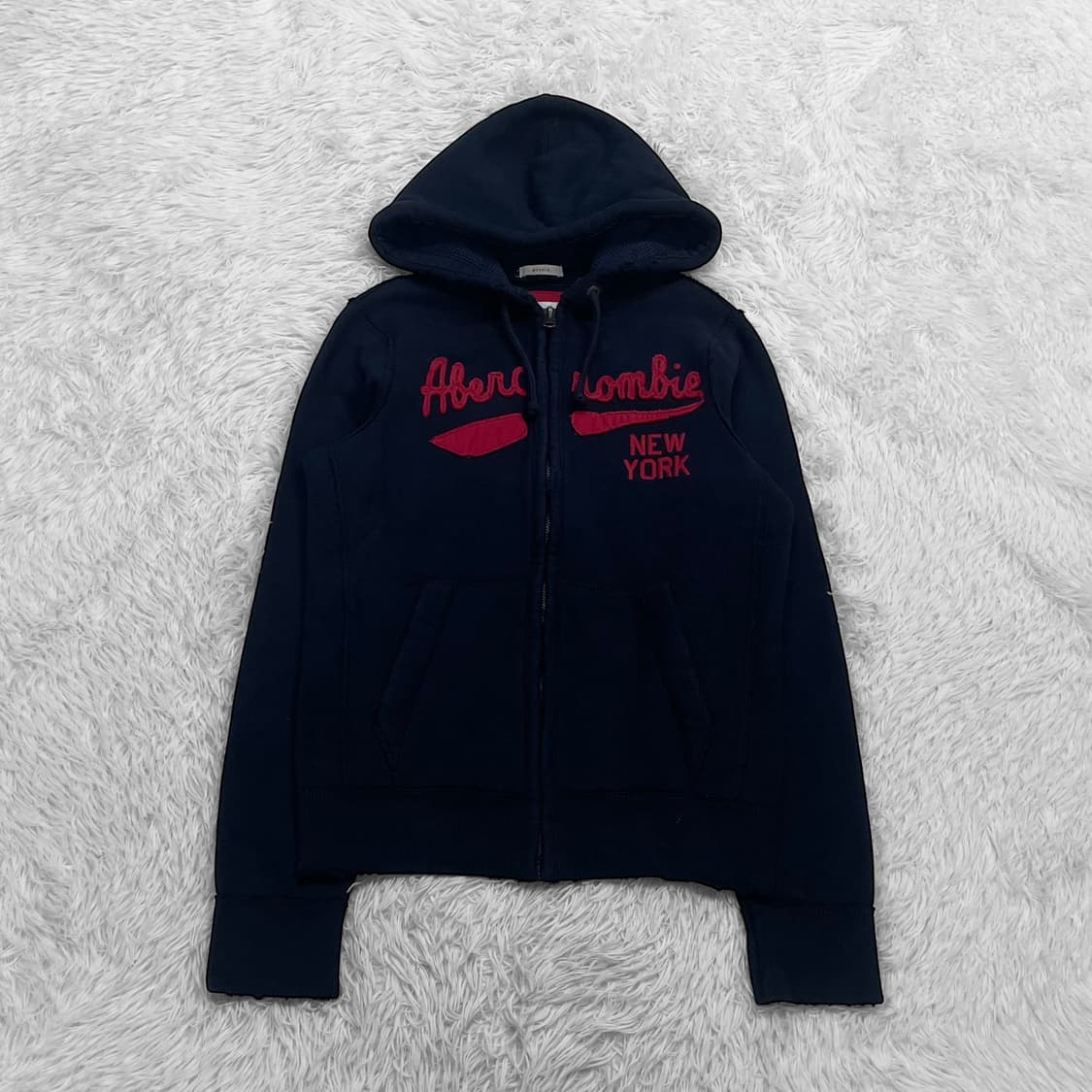 아베크롬비 스펠 로고 후드집업 네이비 상품이미지2