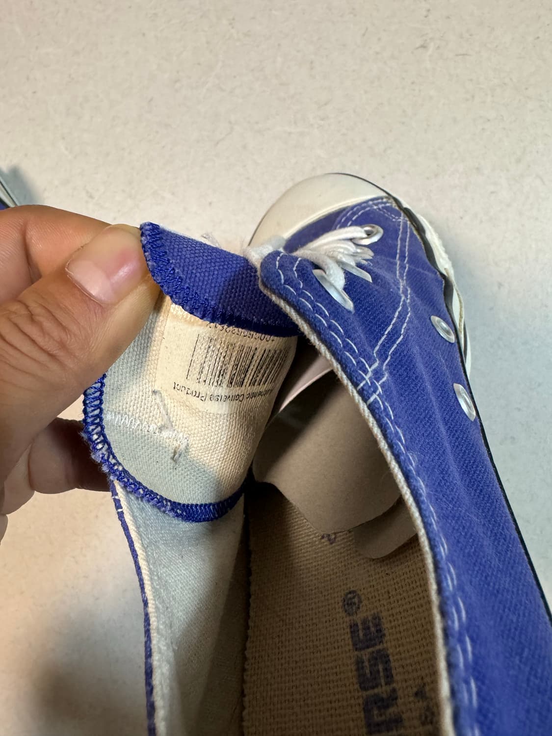 90s converse 컨버스 made in usa 블루 255 상품이미지4
