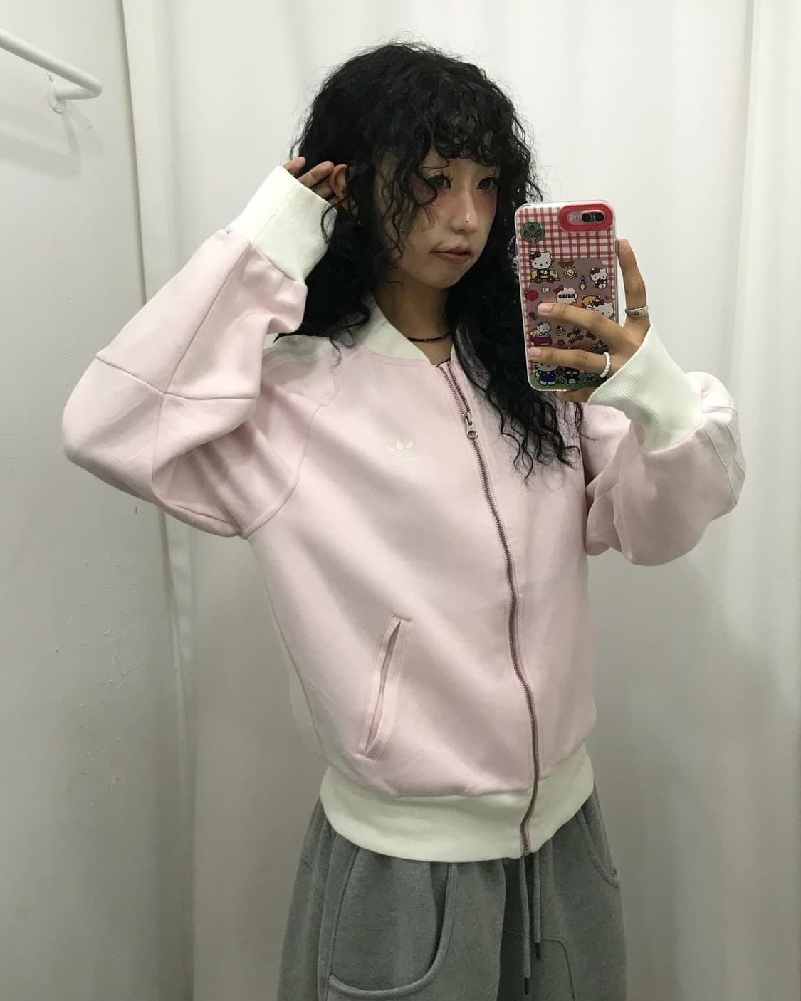 Adidas Baby Pink Zip-Up ⭐️대대장 레어⭐️  상품이미지5