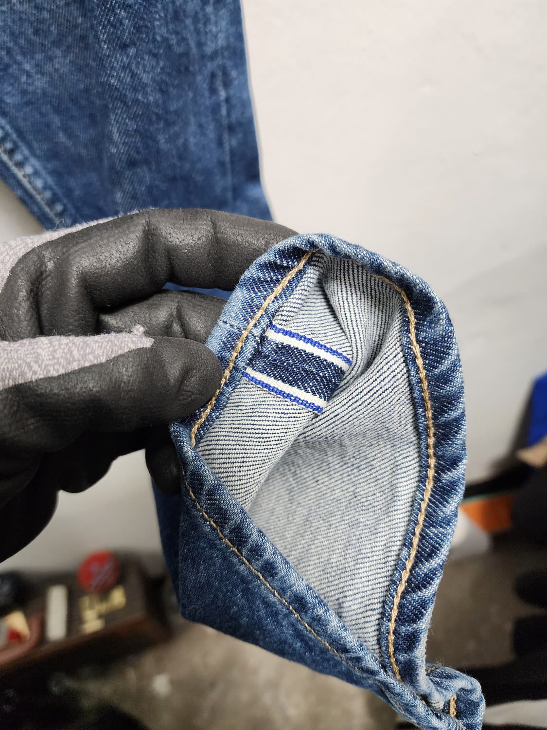 90s 캘빈클라인 스트레이트핏 진청 셀비지 데님 상품이미지4