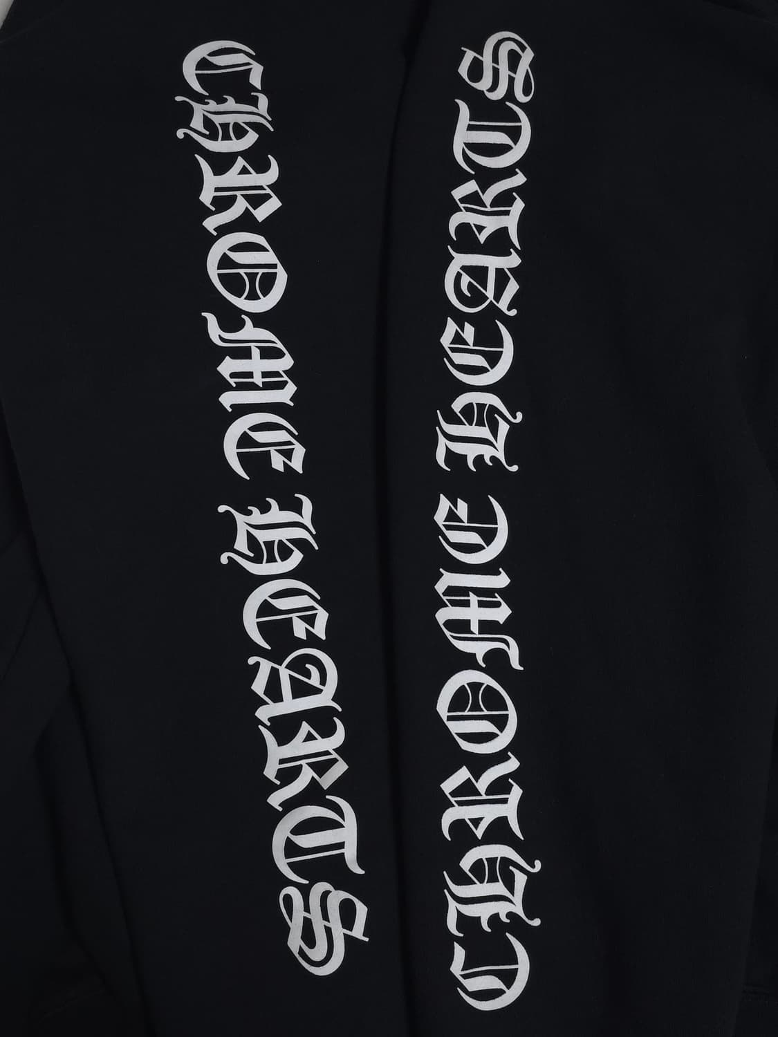 [XL] 크롬하츠 스크롤 로고 헤비웨이트 후드집업 블랙 상품이미지5