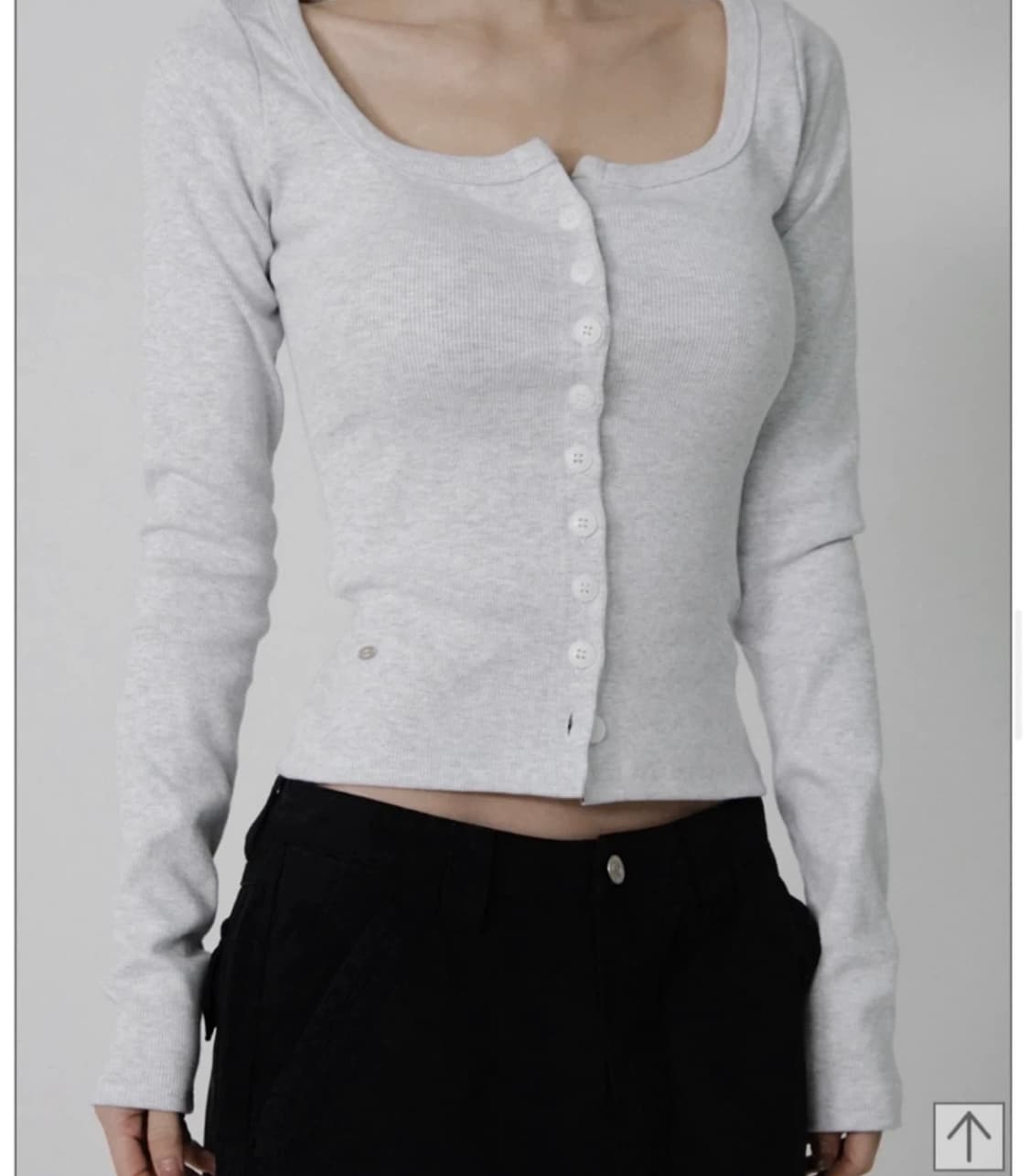 새상품|페일제이드 버튼 롱 슬리브 상품이미지2