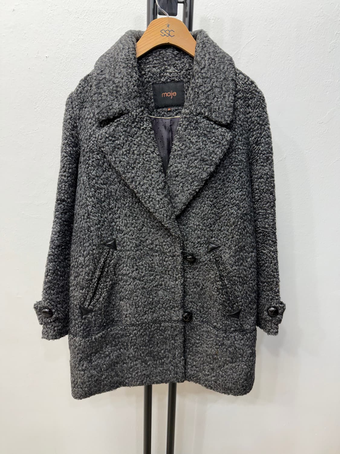 정품) maje 마쥬 회색 여성 코트 36 상품이미지1