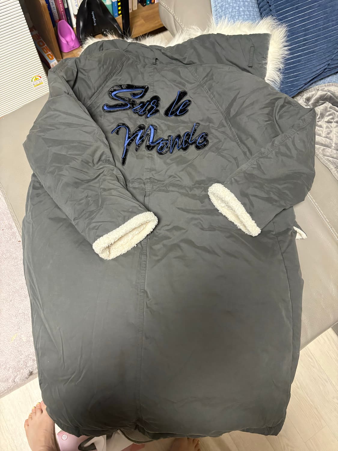 시슬리 구스다운 롱 야상 상품이미지3