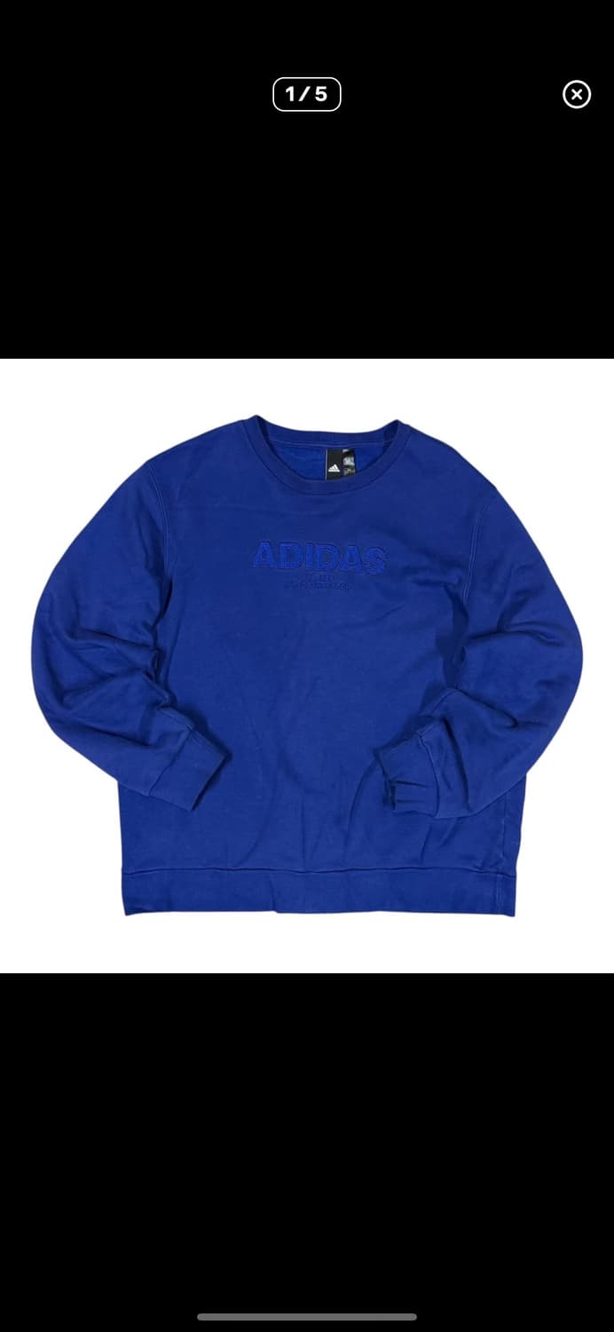  (바배) 아디다스 자수 로고 크루 맨투맨 상품이미지1