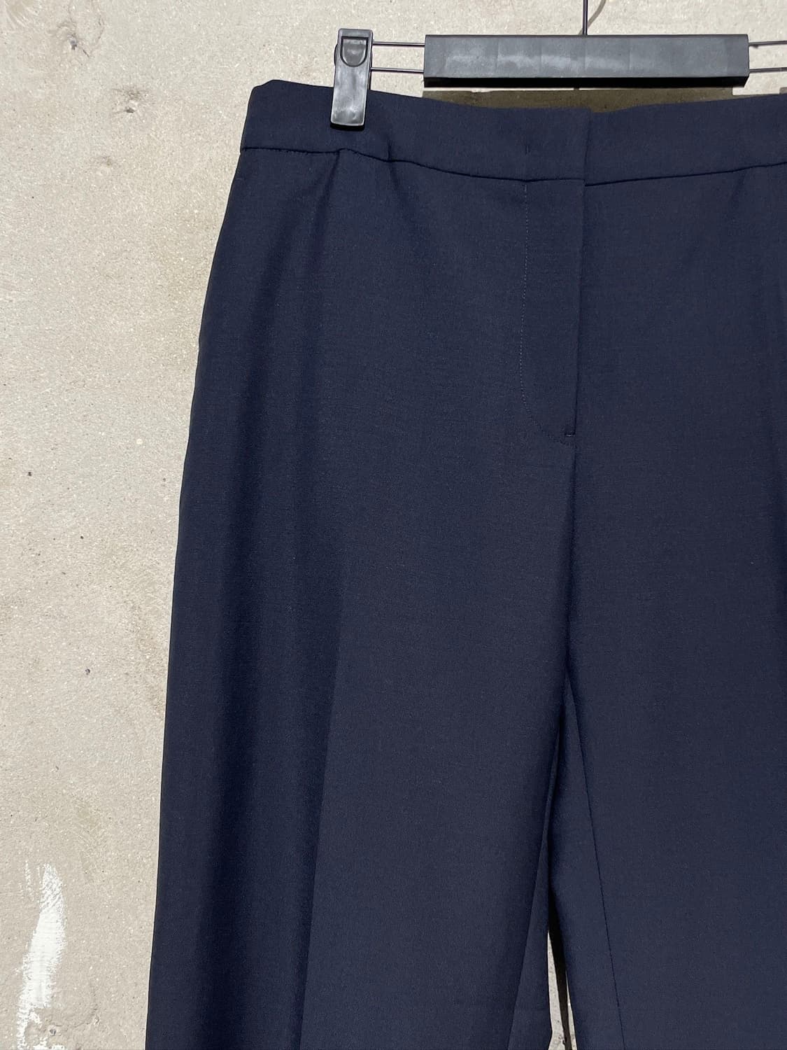 질샌더 다크 네이비 원 턱 슬릿 햄 울 혼방 슬랙스 상품이미지2