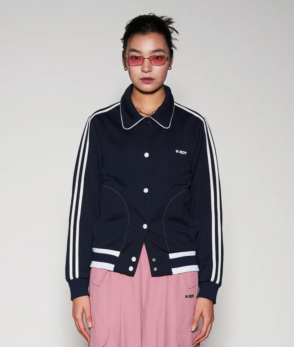 널디 바시티 트랙 자켓 네이비 상품이미지2