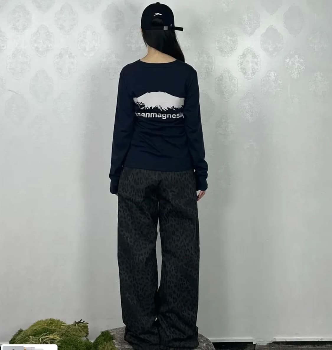 탄산마그네슘 롱슬리브 네이비 상품이미지1