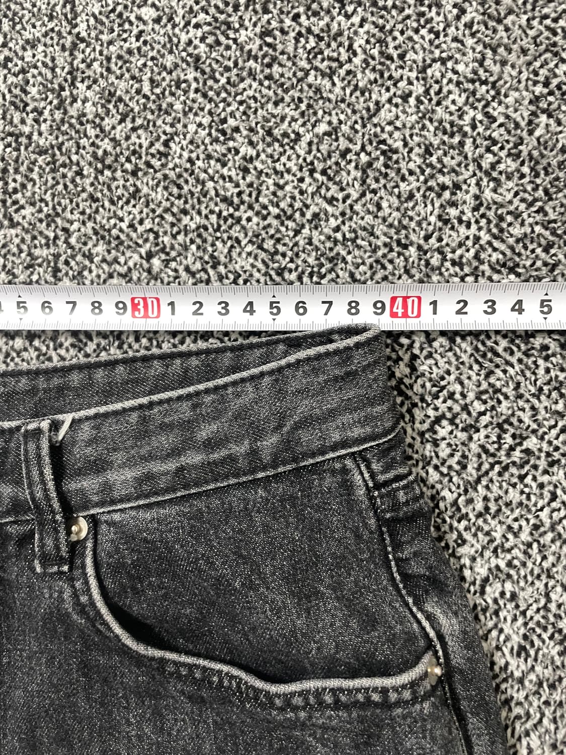 빈티지9. 브랜디드 인스턴트 데님 히시토모 흑청 워시드 레귤러핏 청바지 상품이미지5