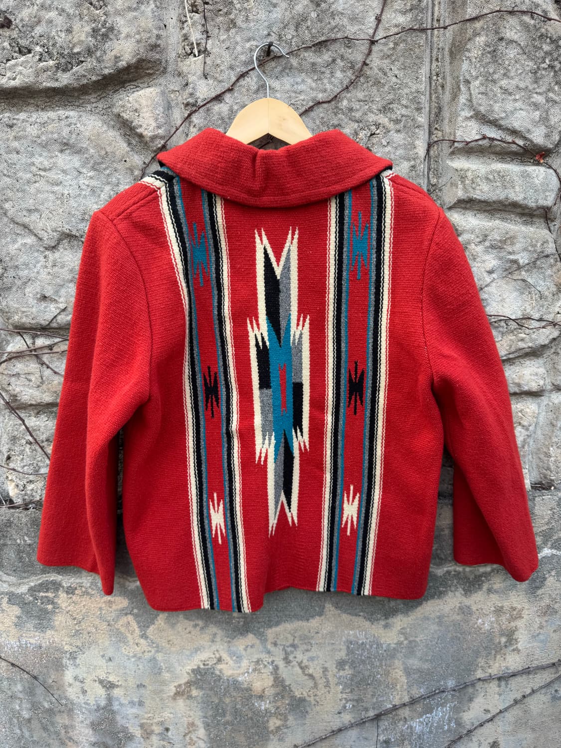 센티넬라 빈티지 핸드 우븐 울 웨스턴 네이티브 치마요 자켓  상품이미지2