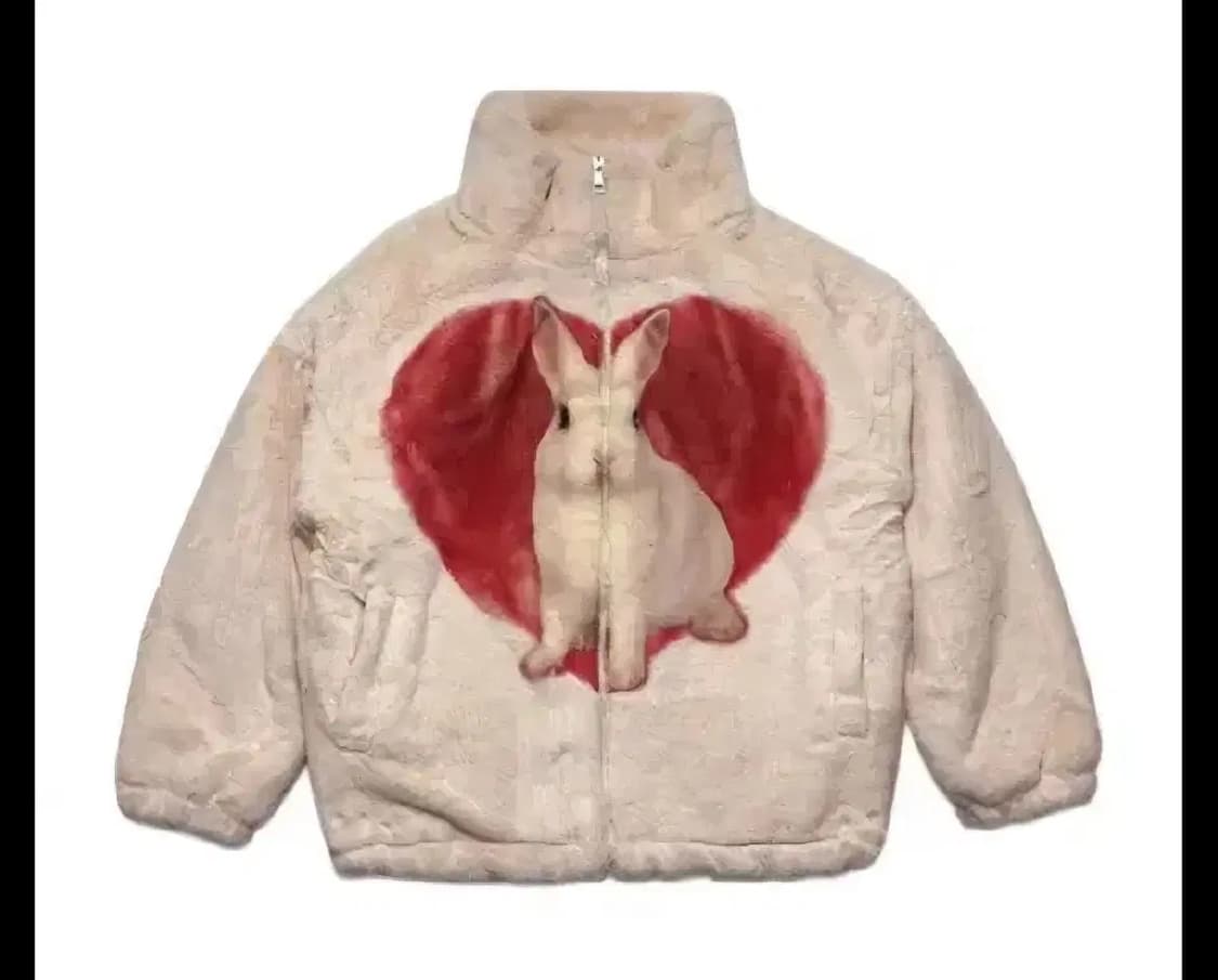 카터 래빗 하트 퍼자켓 (베이지) 상품이미지1