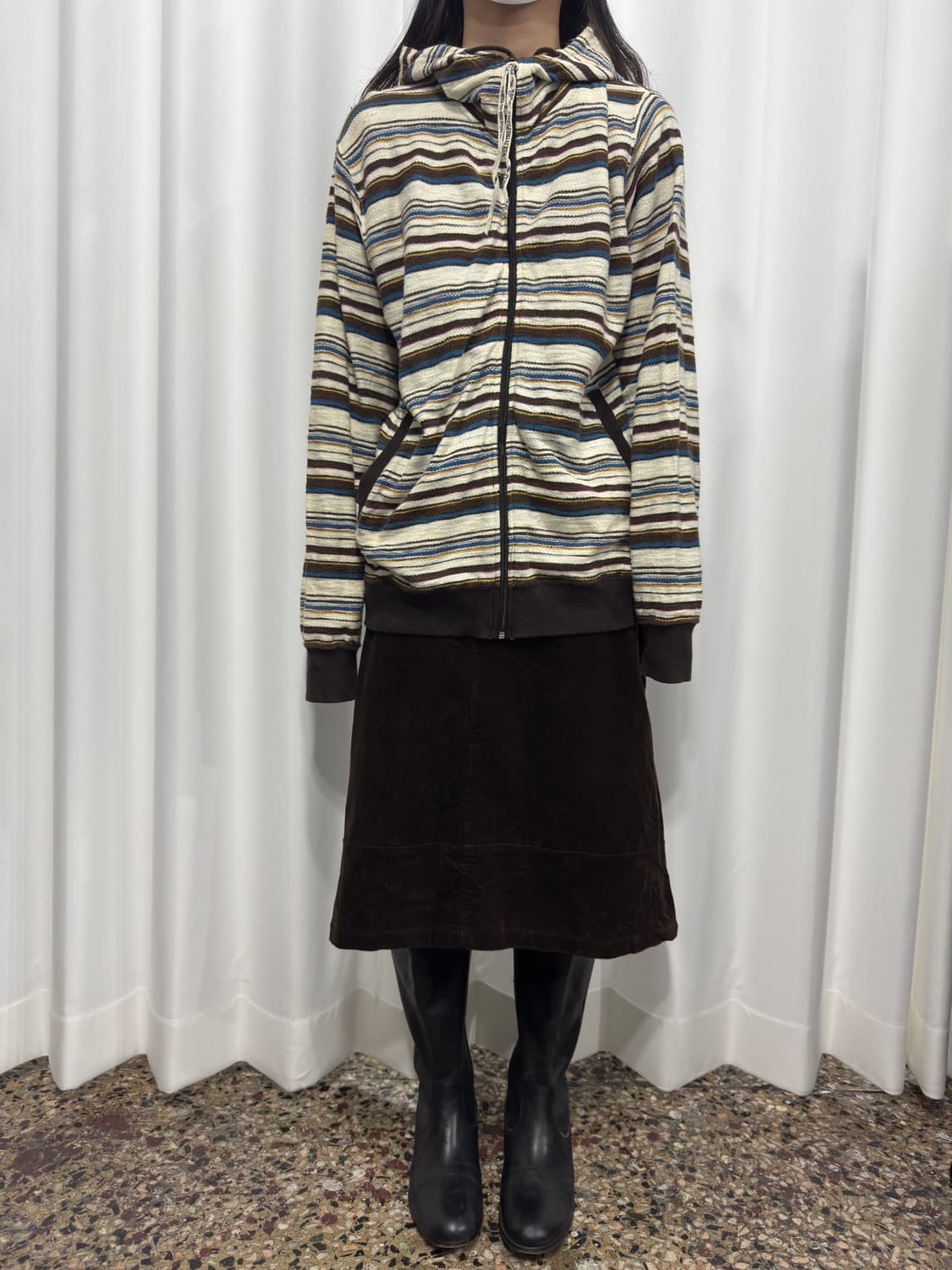 hushhush brown corduroy pocket skirt 상품이미지2