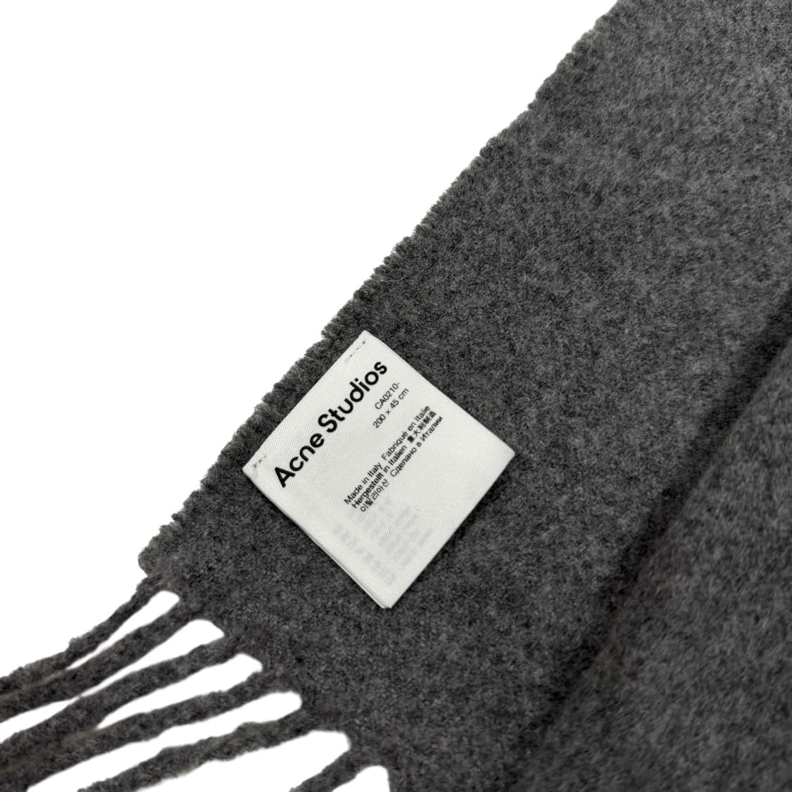 아크네 스튜디오 내로우 울 프린지 머플러 그레이 멜란지 상품이미지4