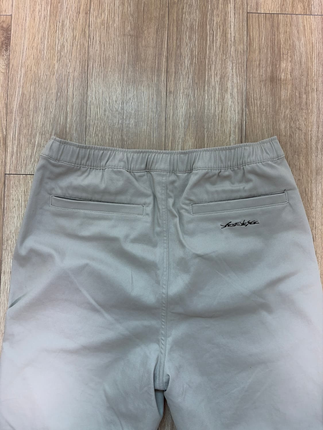 Elastic Easy Cotton Pants Beige 상품이미지3