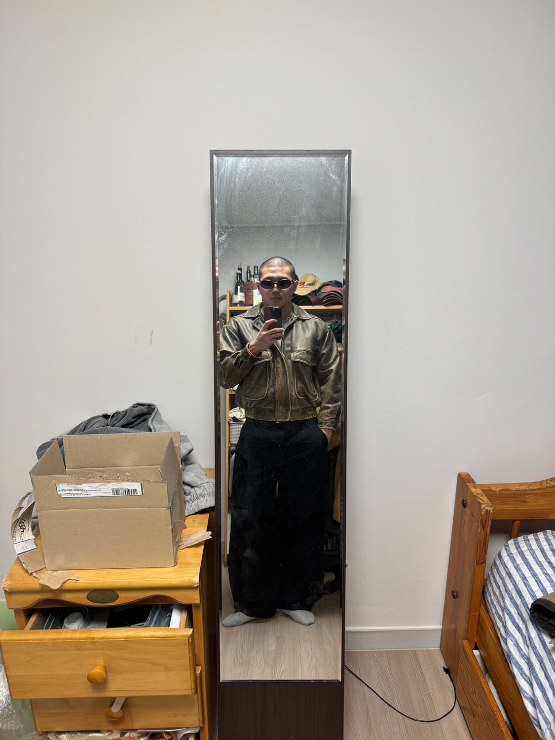 Japan 빈티지 a2 소가죽 상품이미지3