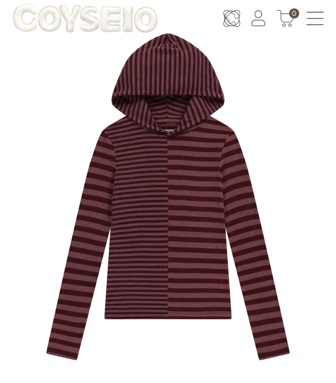 코이세이오 믹스 후드 스트라이프 레드  상품이미지1