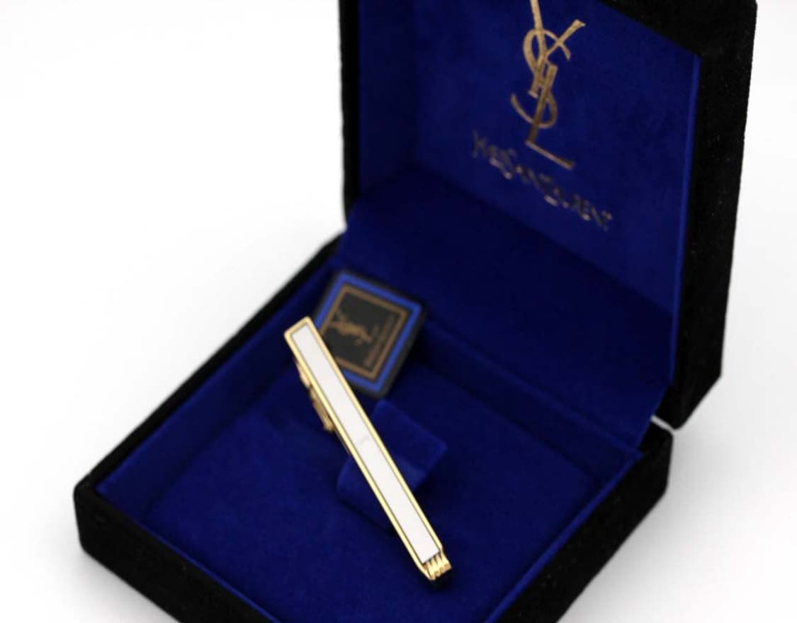 입생로랑 미사용 S등급 5.1cm 남자 명품 넥타이핀 상품이미지1