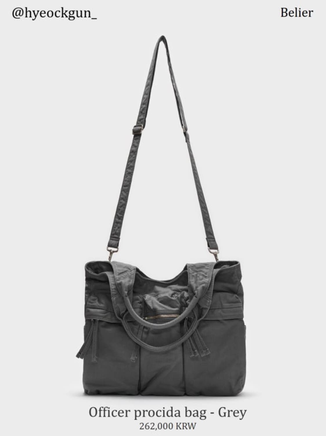 벨리에 오피서 프로치다 백 그레이 상품이미지1