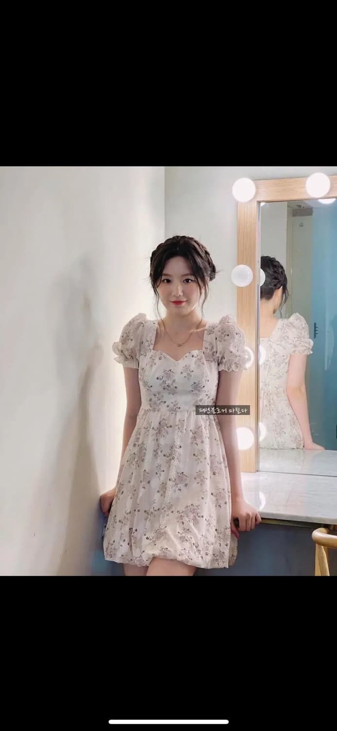 S사이즈) 신스덴 로즈 펀칭 미니원피스 슈화원피스 여름플로럴원피스 상품이미지2