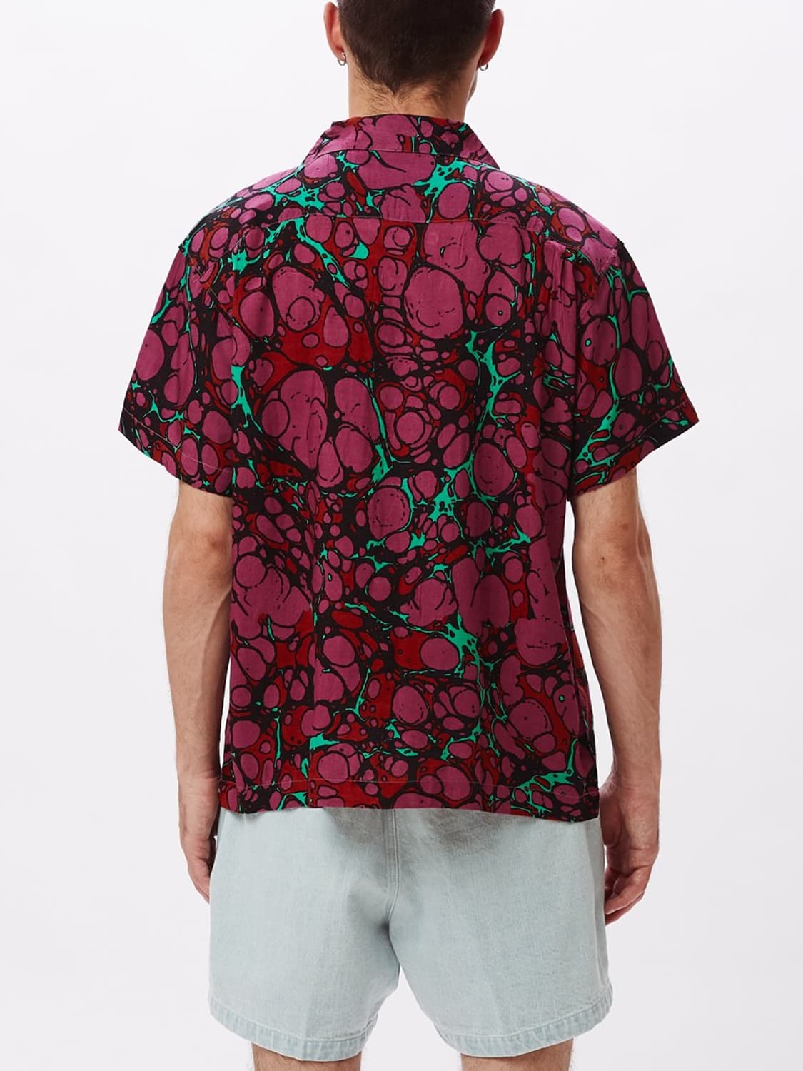 [M] OBEY 오베이 반팔셔츠 다크코랄 멀티 상품이미지5