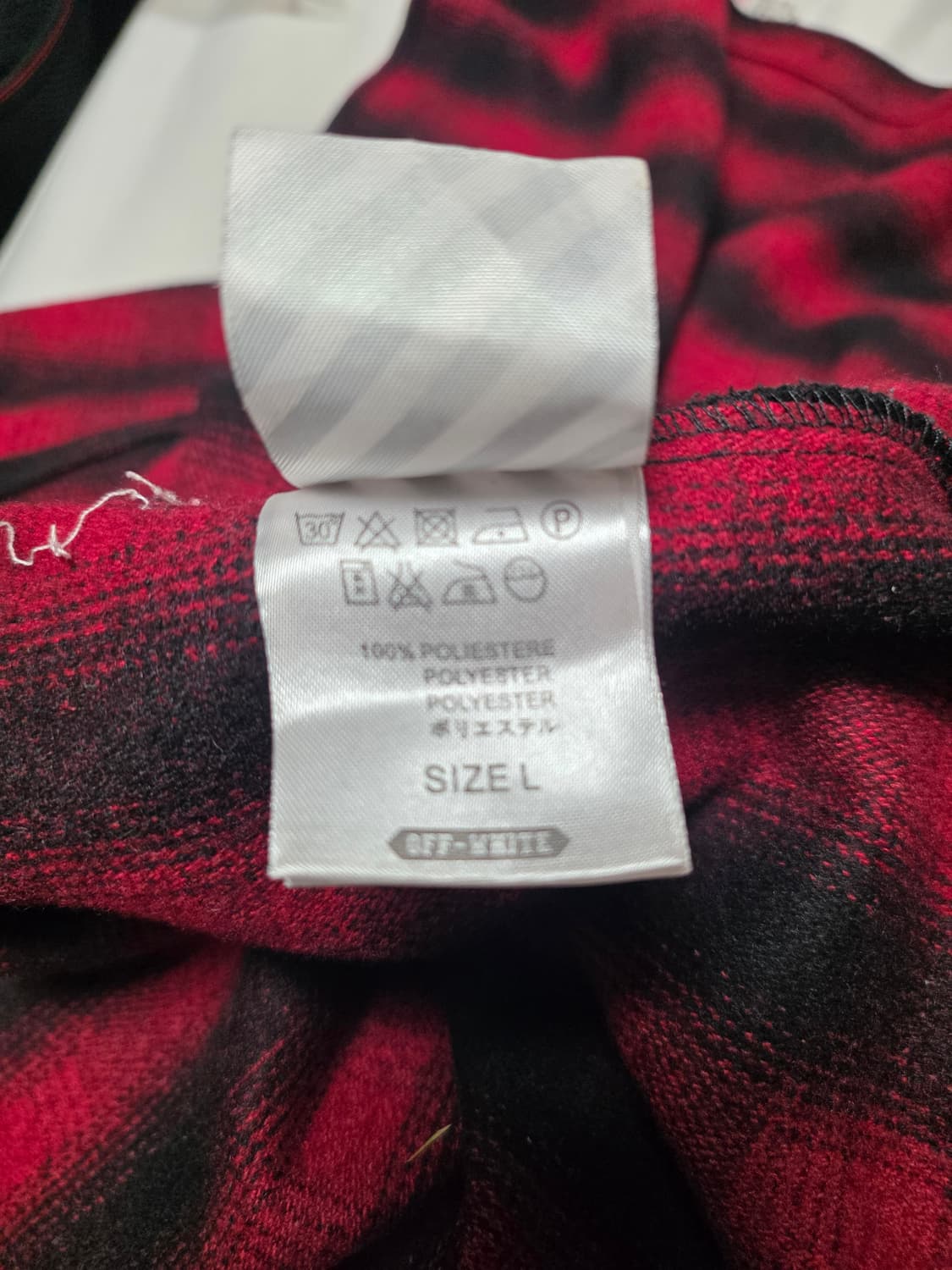 Off-White 오프화이트 체크 남방 셔츠 L 상품이미지8