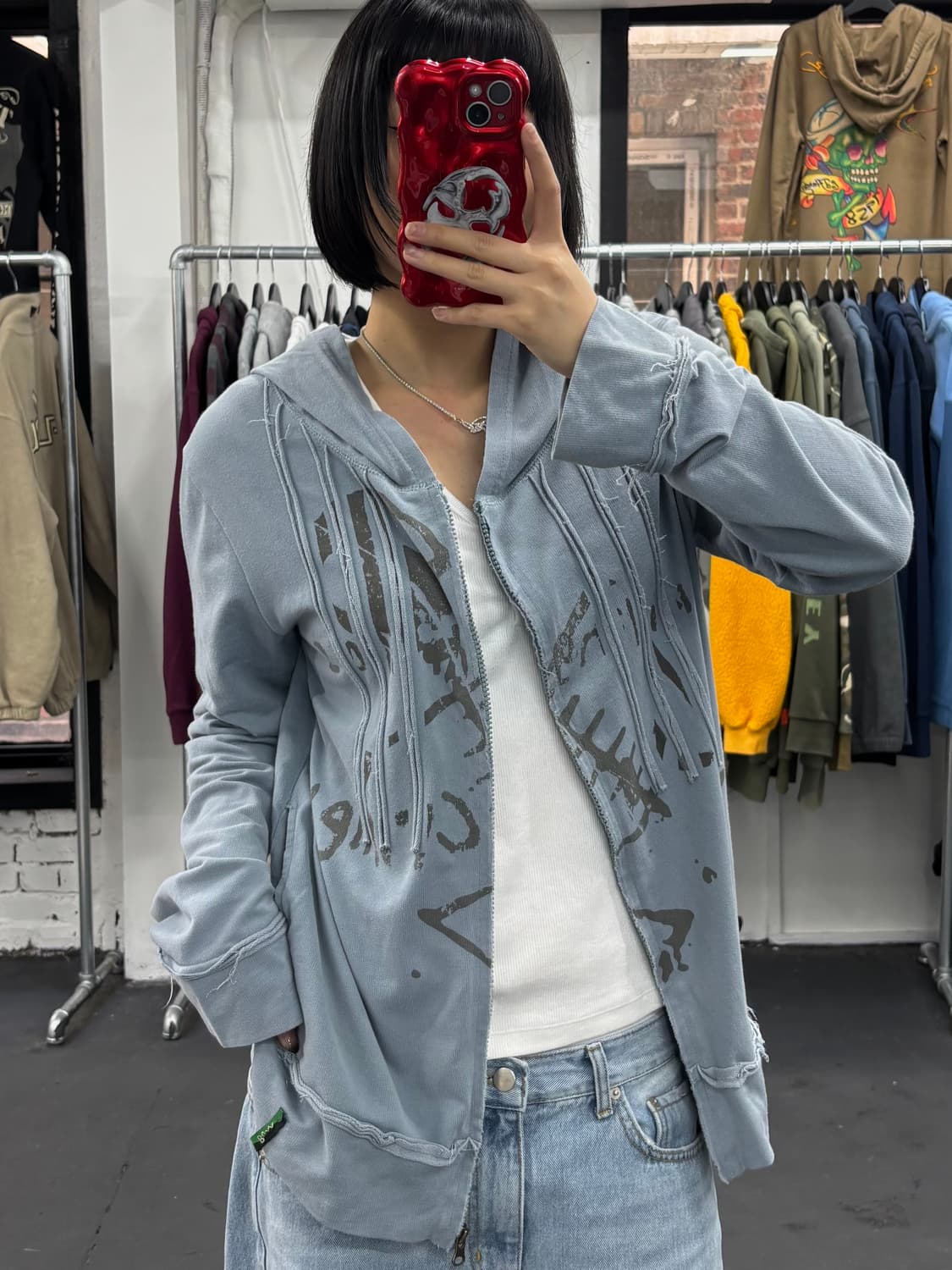 VTG Bum 그런지 스컬 후드집업 상품이미지4