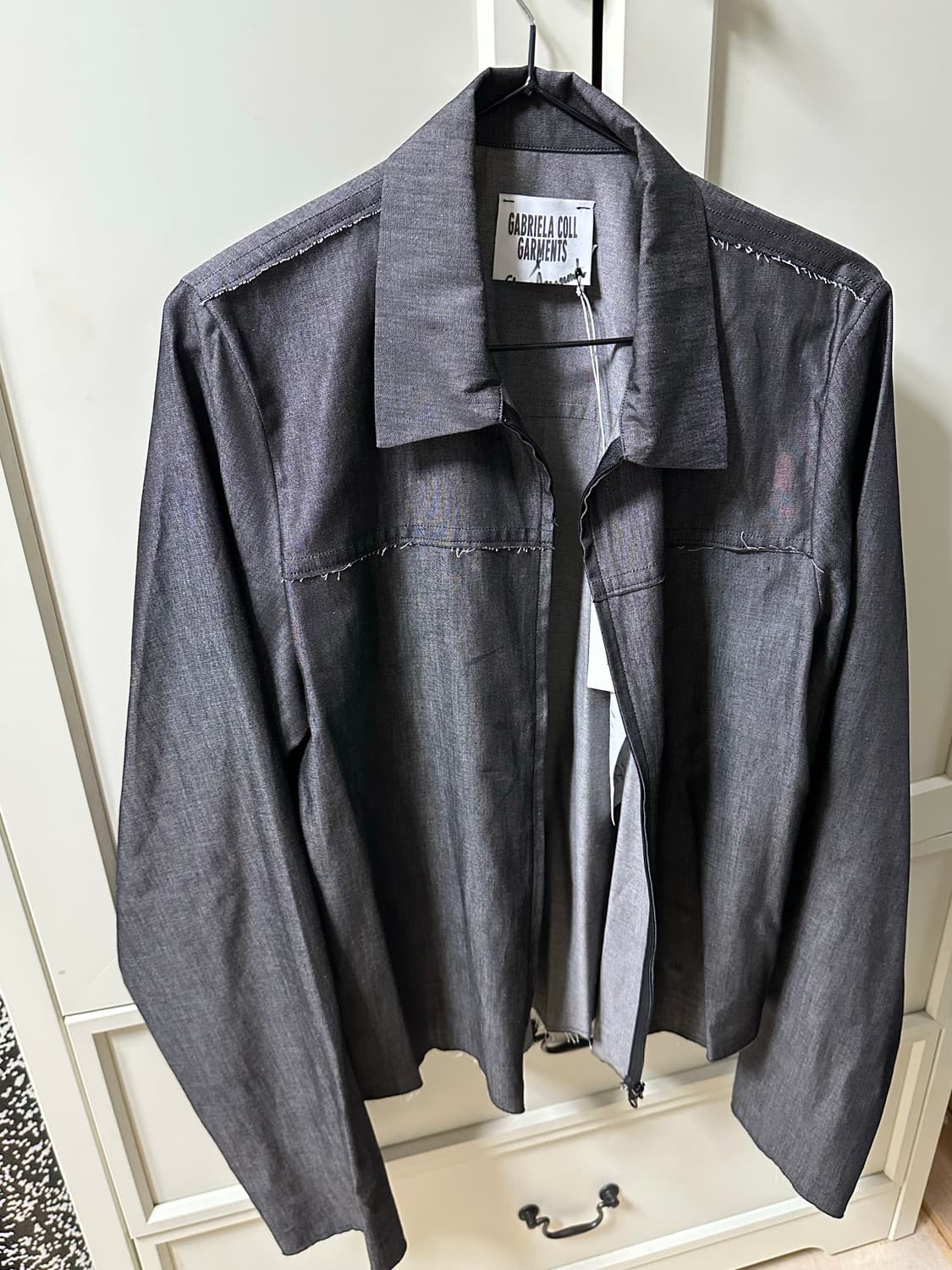 가브리엘라 콜 가먼츠 No.222 아모멘토 별주 데님 지퍼 셔츠 상품이미지2