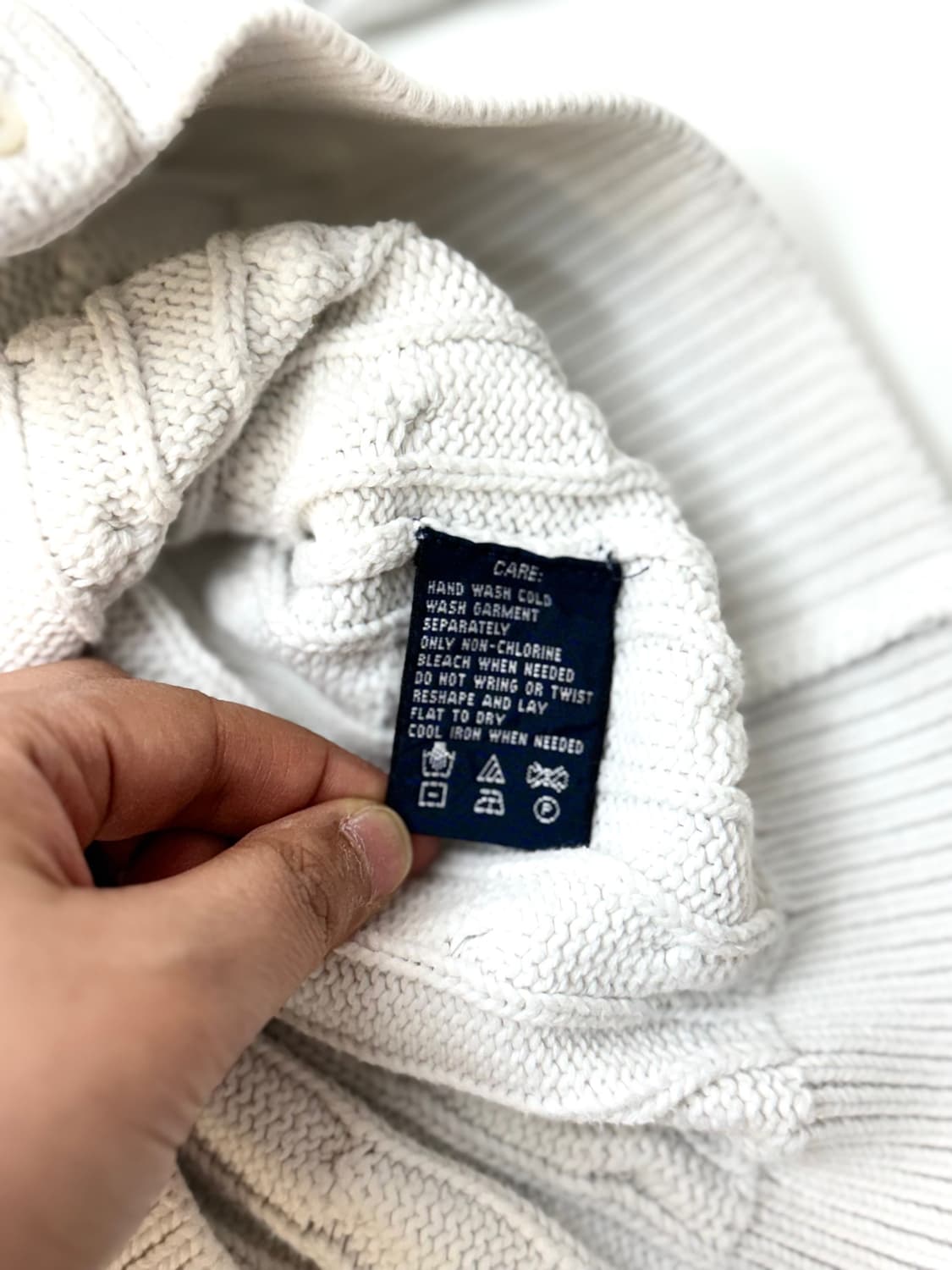 Polo sports 랄프로렌 스포츠 화이트컬러 케이블 니트 가디건 상품이미지7