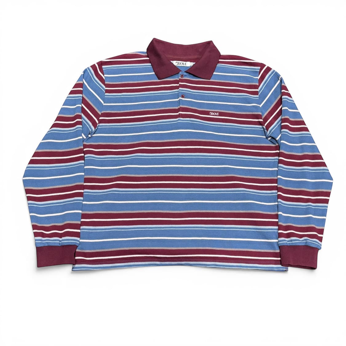 FREE 그로브 GROVE 카렐 스트라이프 PK 블루 와인 긴팔 카라티 상품이미지1