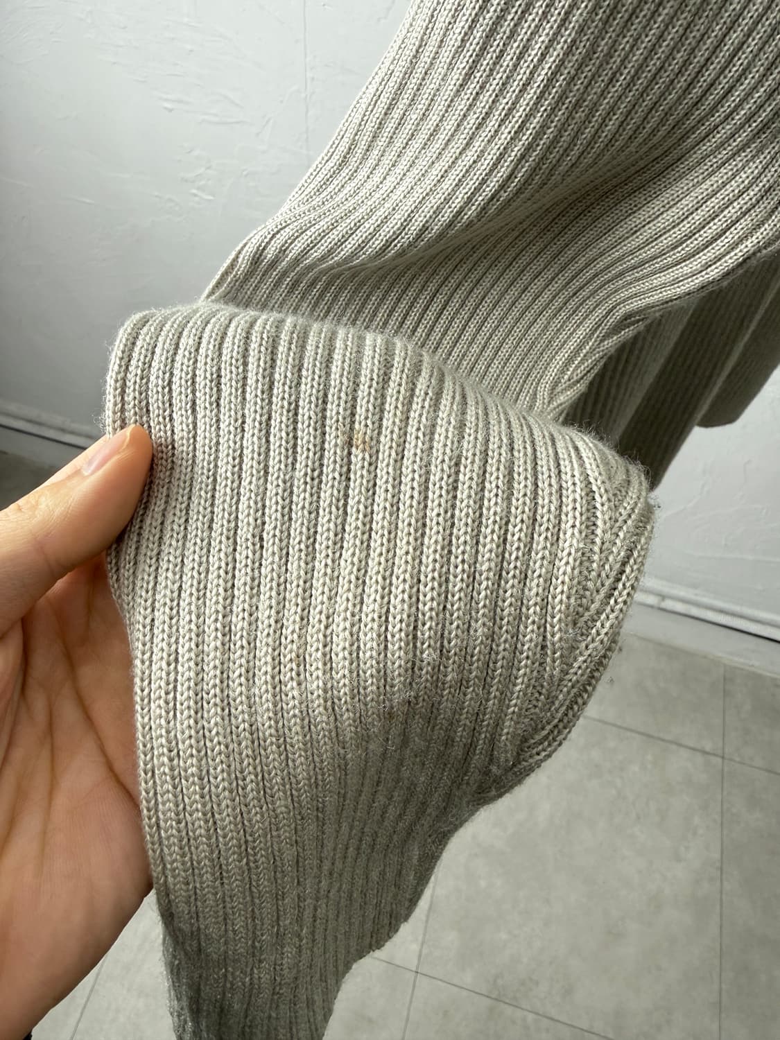 La pastel 퍼 트리밍 니트 자켓 상품이미지7