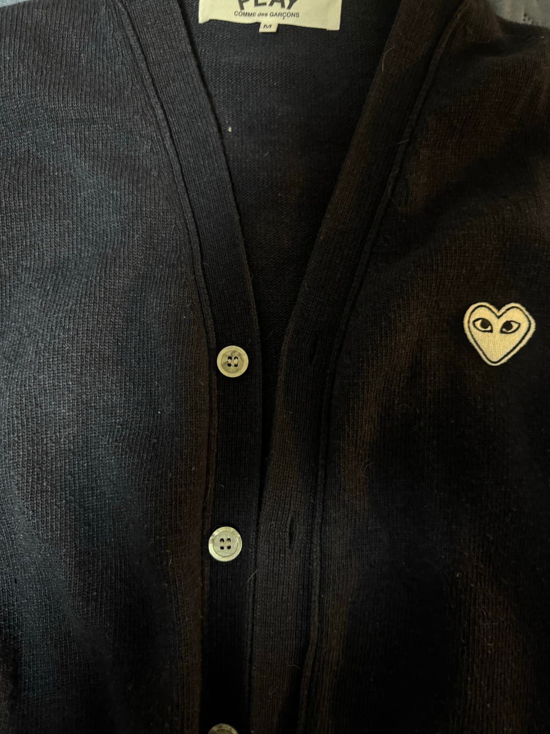 꼼데가르송 가디건 네이비 상품이미지3