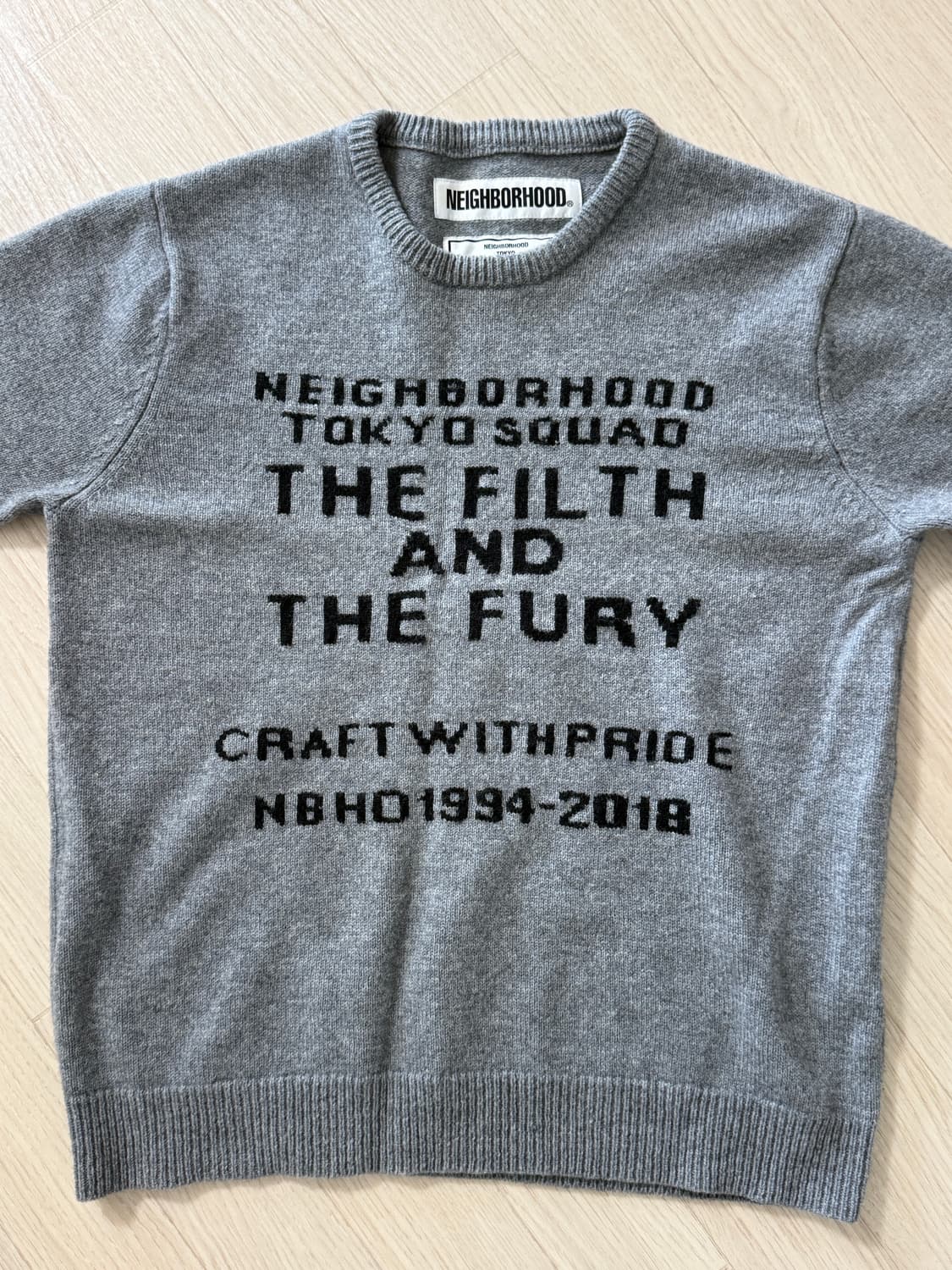 네이버후드 그레이 울니트 m사이즈 상품이미지1