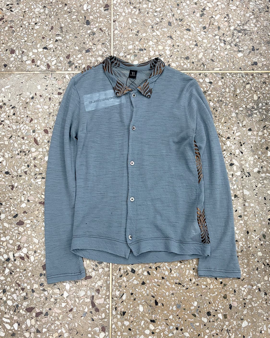 와이즈 플로럴 패턴 백 니트 탑 상품이미지2