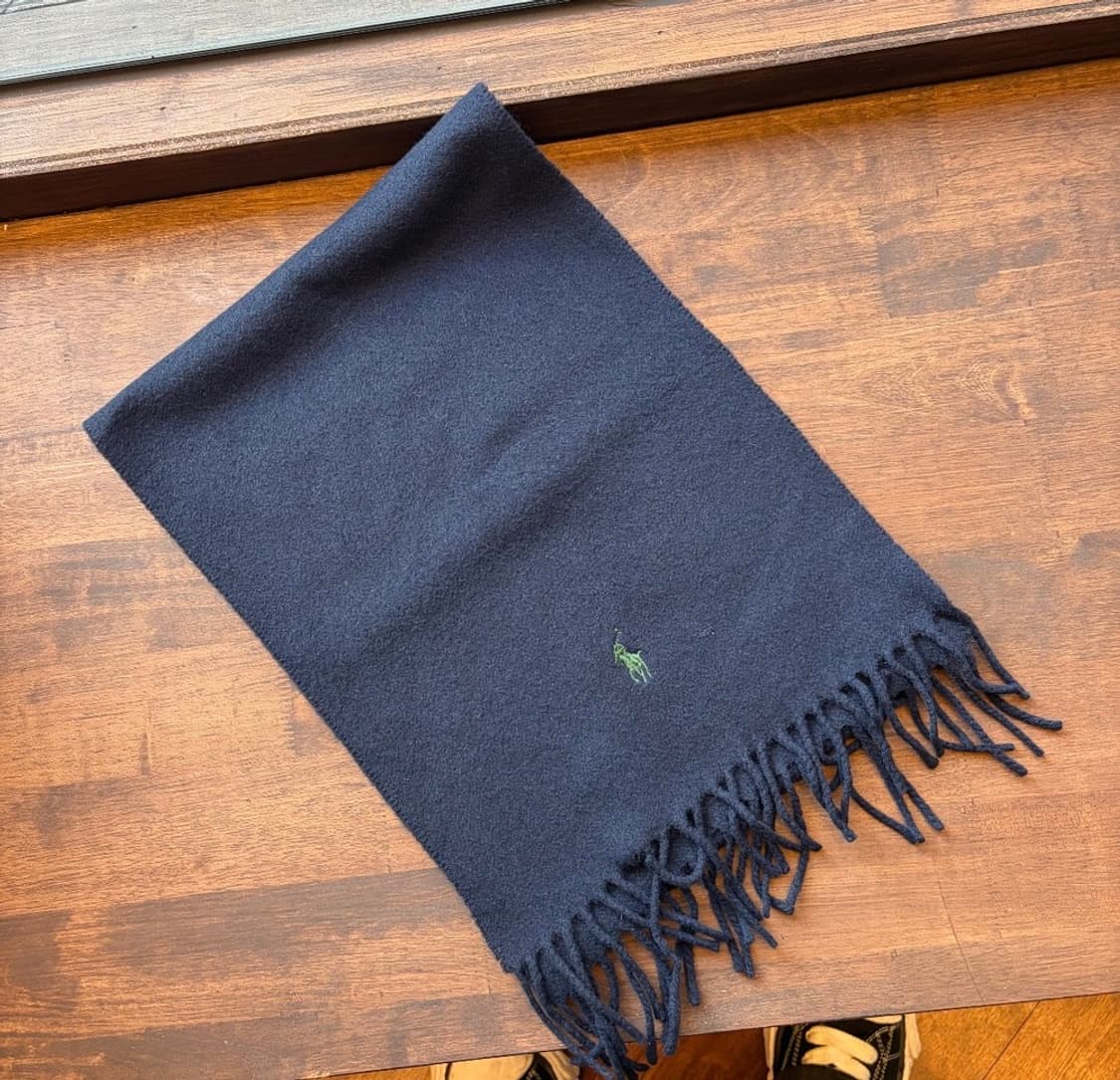 15490 - 폴로 랄프로렌 네이비 캐시미어 머플러 (캐시미어 100%) 상품이미지2