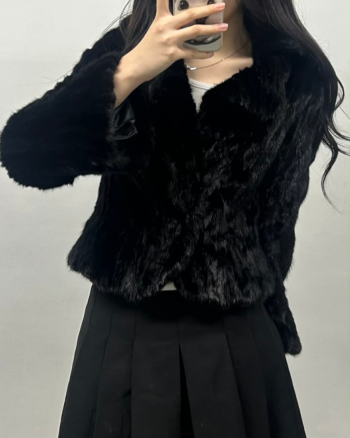 [55] 랑희재 블랙 밍크 퍼 숏 자켓 상품이미지2