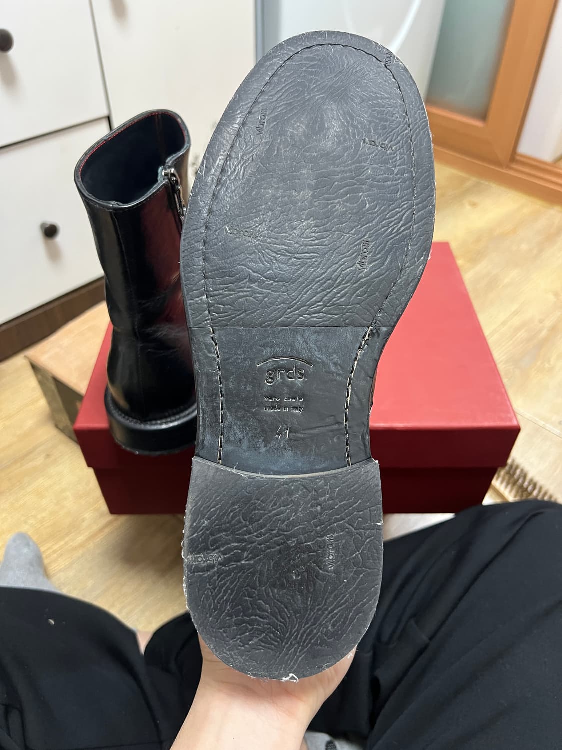 택포40) 그라더스 grds 부츠01 레더 블랙 260 41사이즈 상품이미지6