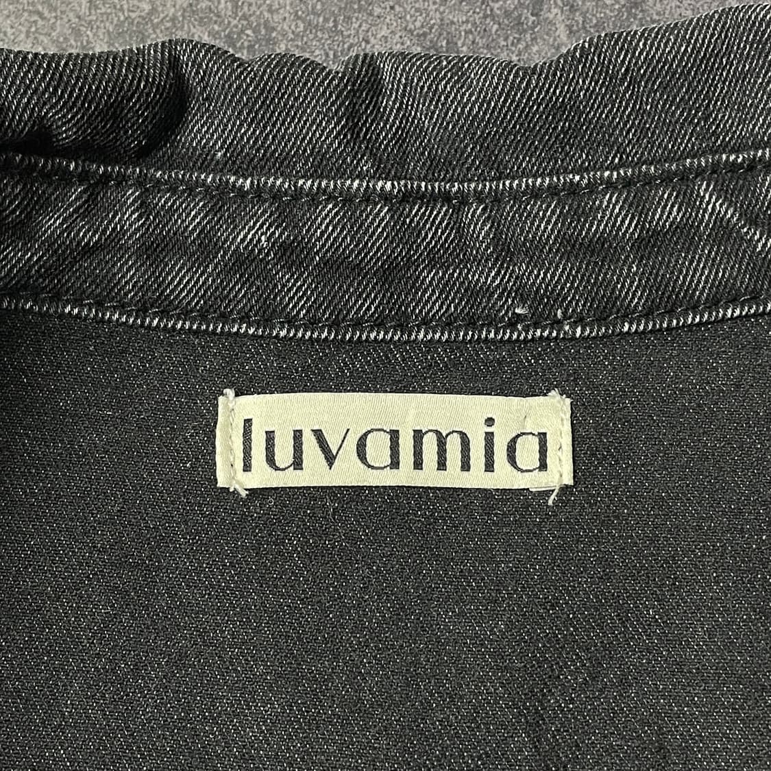 LUVAMIA 빈티지 블랙차콜 스냅버튼 코튼 셔츠 A00516 상품이미지9