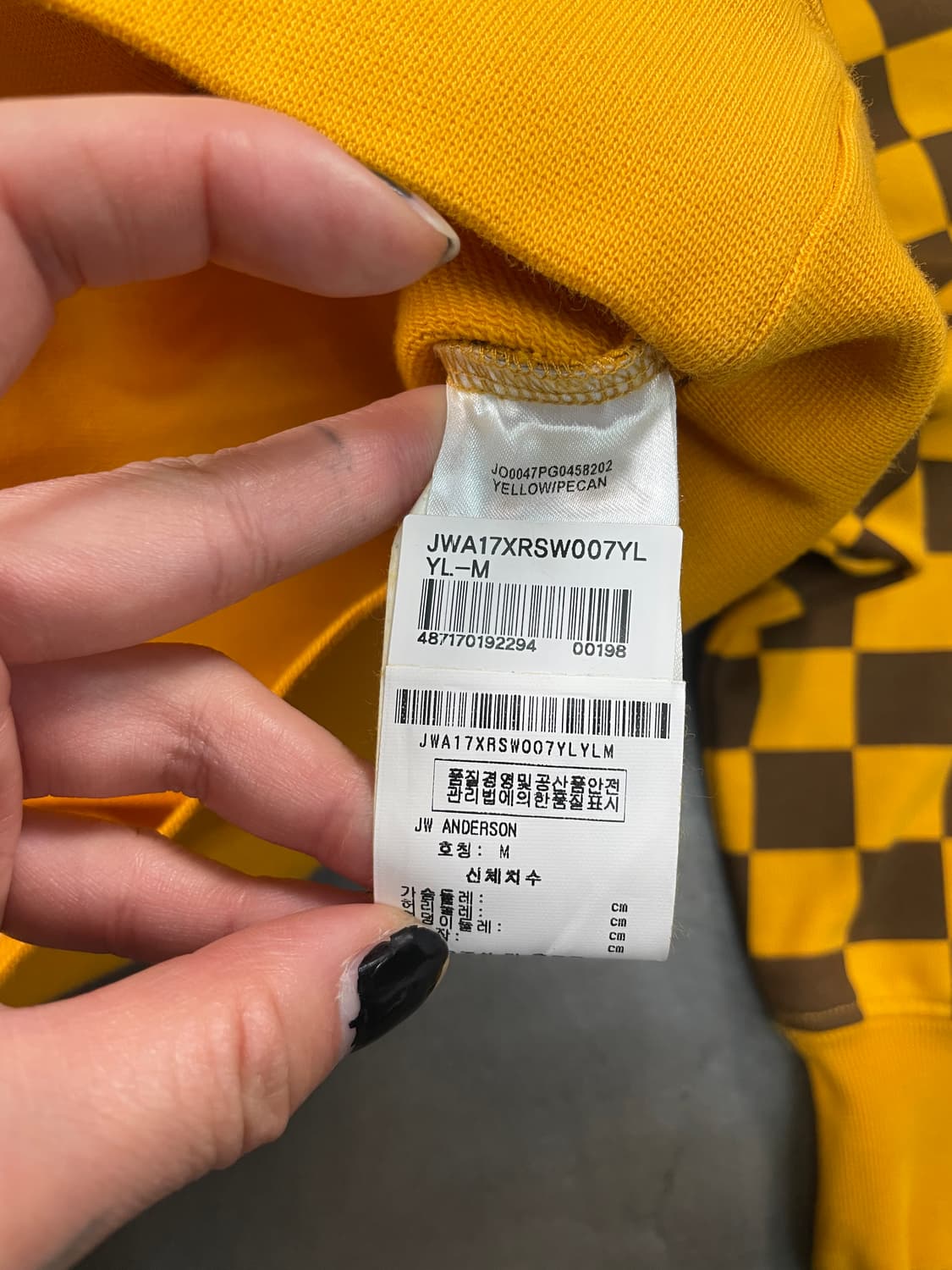 JW 앤더슨 체커보드 스웻 후드 상품이미지7