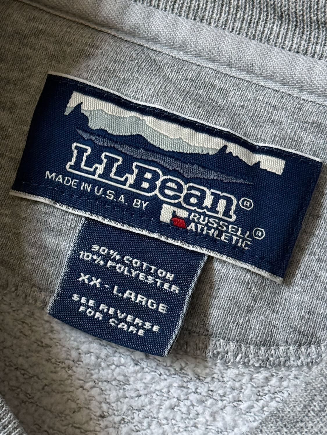 90s USA 엘엘빈 x 러셀 애슬레틱 블랭크 스웻셔츠 (110) 상품이미지3