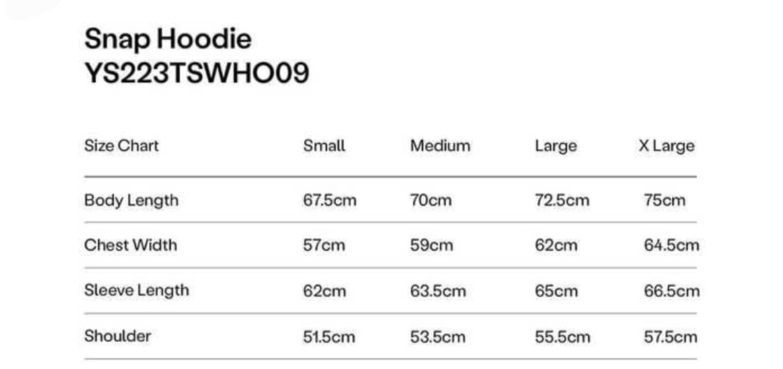 예스아이씨 스냅 후드티 M 상품이미지4