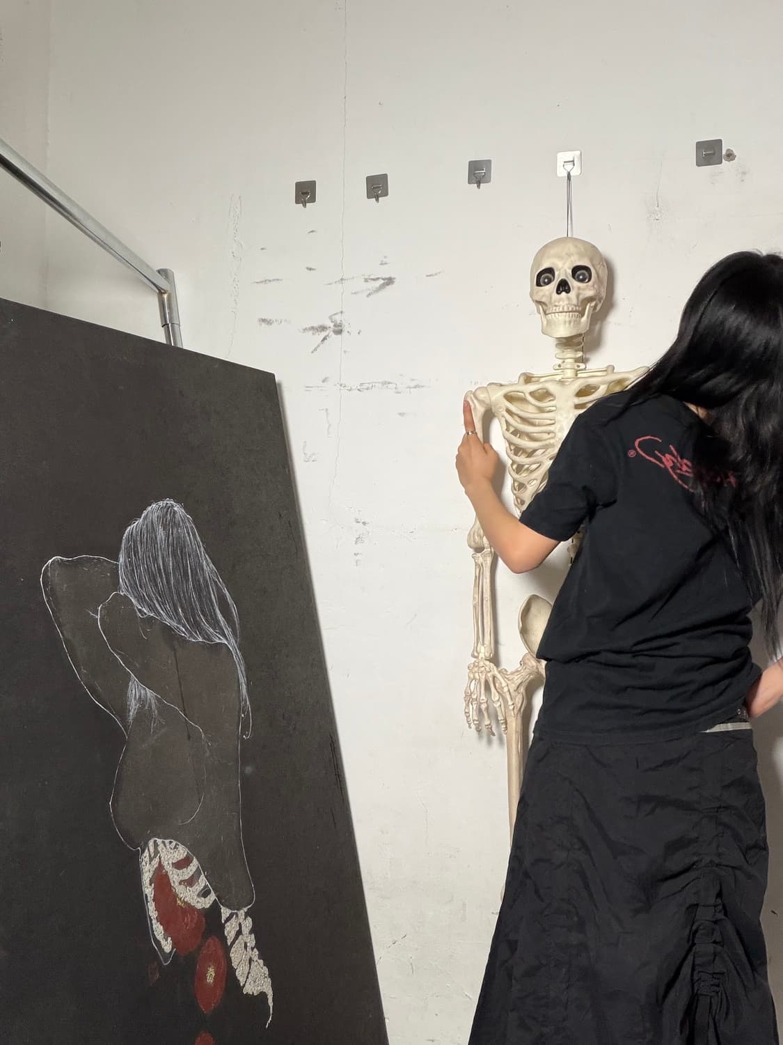 에드하디 Love Kills Slowly 해골 반팔티 XL 상품이미지2