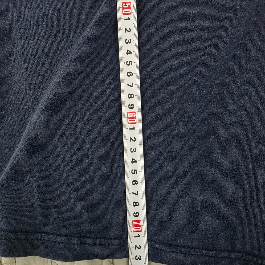 [L] 00s 후룻오브더룸 빈티지 블랭크 티셔츠 네이비 하드페이드 상품이미지9
