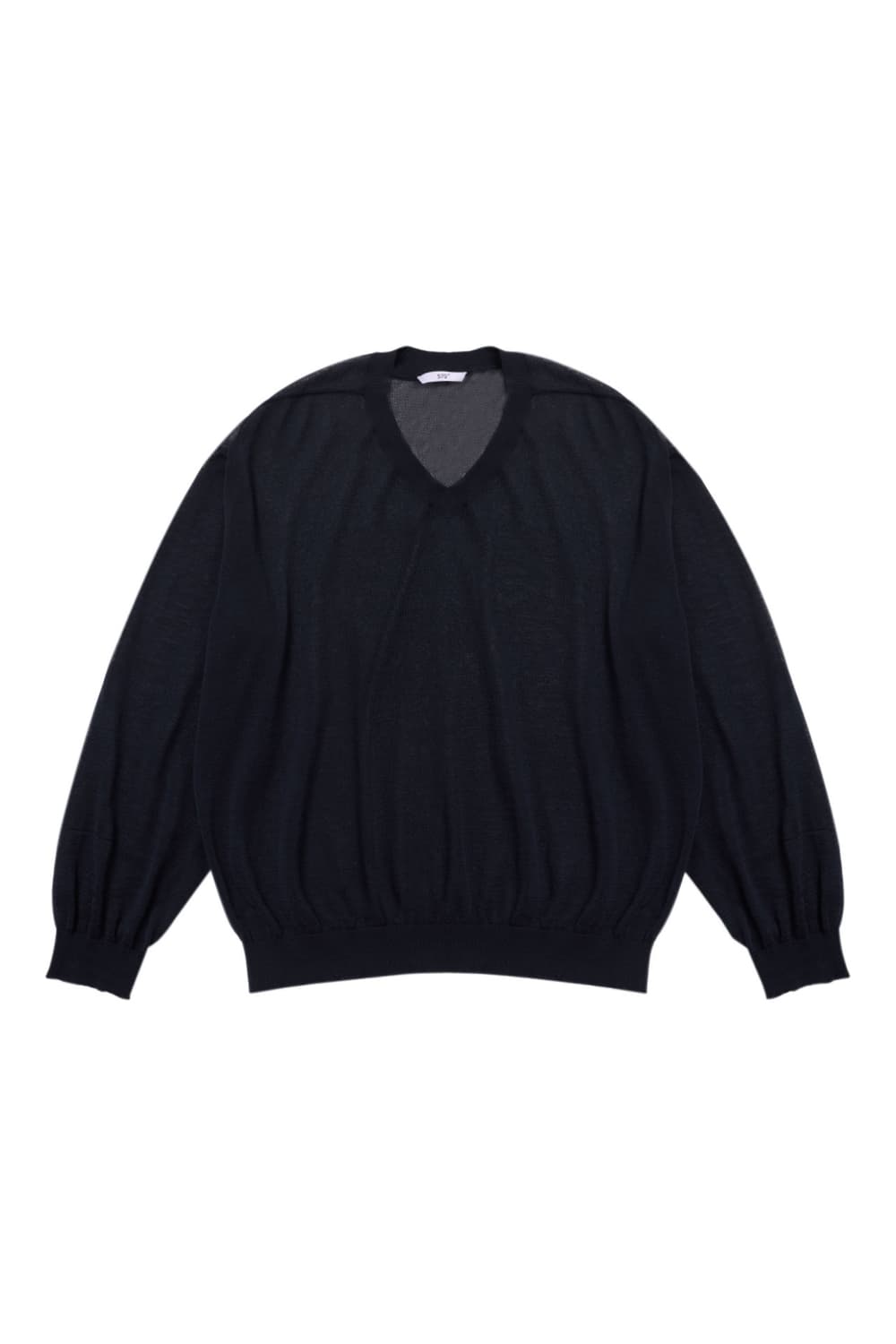 STU Sheer V-neck Knit Navy  L 상품이미지1