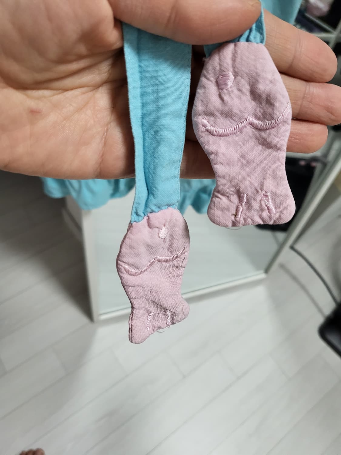 너무귀여운 PET SHOP 고양이 캐릭터 하늘색 앞치마 상품이미지5