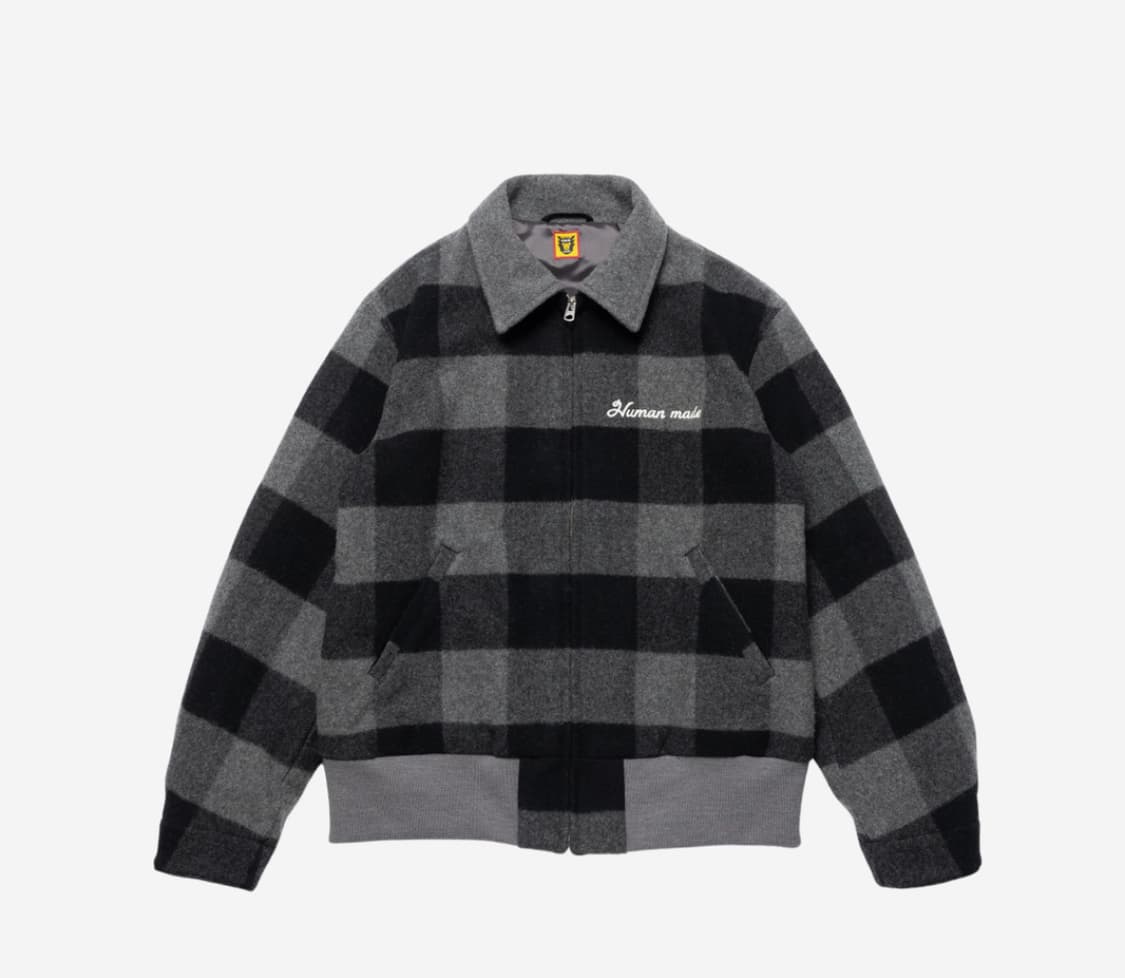 휴먼메이드 곰 럼버 자켓 그레이/블랙 상품이미지2