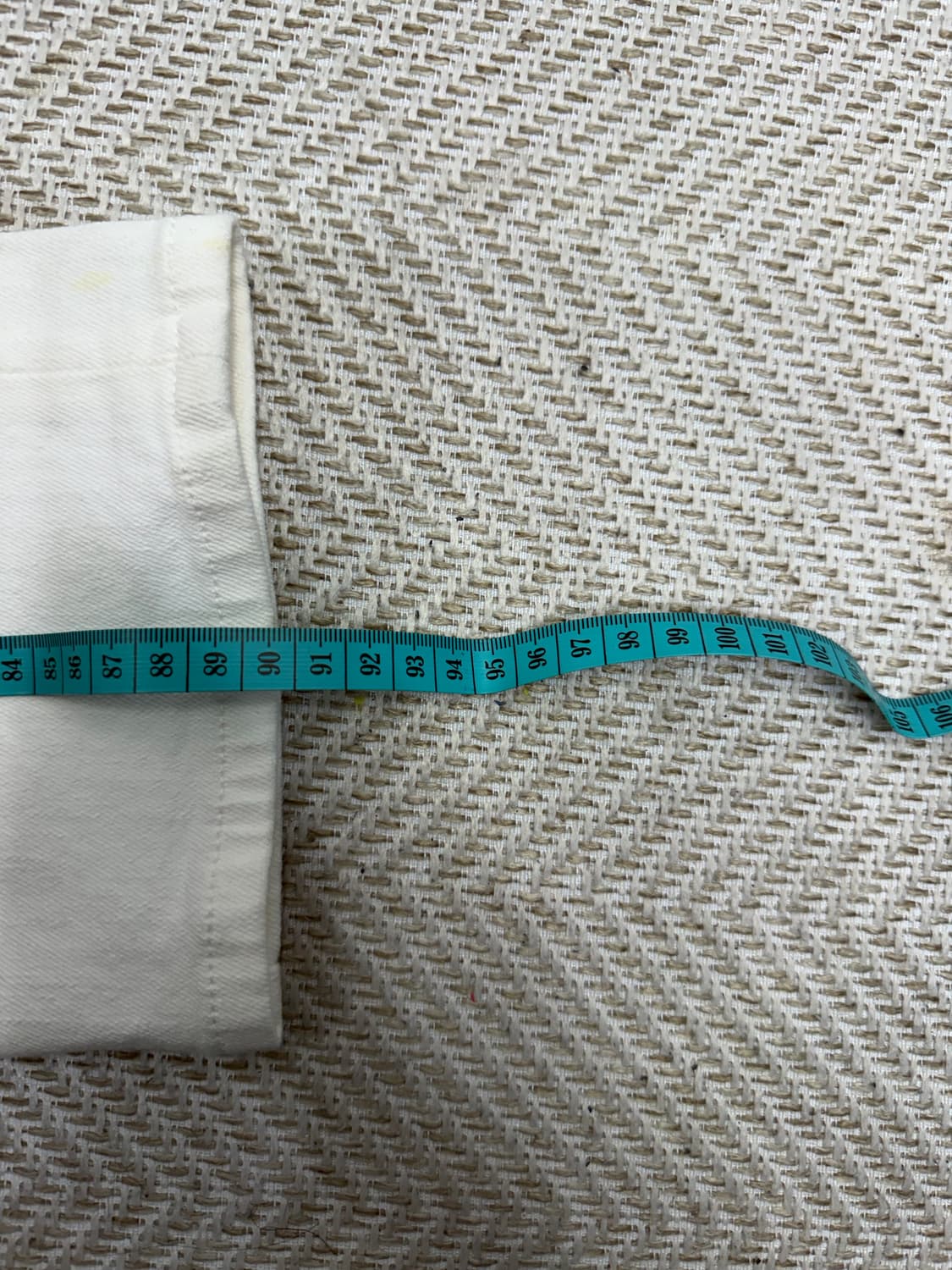 정품) 타임 한섬 20ss 화이트 큐빅로고 데님 팬츠 64(28-29) 상품이미지9