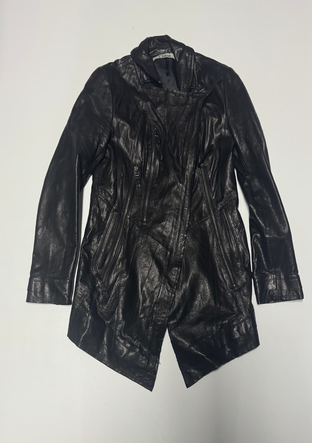 여성 빈티지 끌로에 리얼 양가죽 롱 자켓 44 ~ 55 상품이미지1